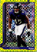 Mike Green 2025 Topps Chrome #376 Yellow X-Fractor Ravens EDGE