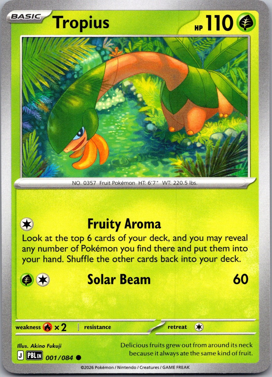 2026 Mega Evolution: Pitch Black Pokémon #001 Tropius