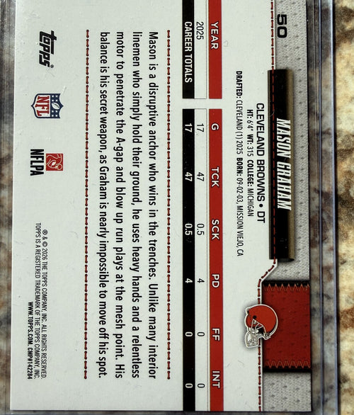 2026 Topps Flagship Football All-Rookie Team #50 Mason Graham