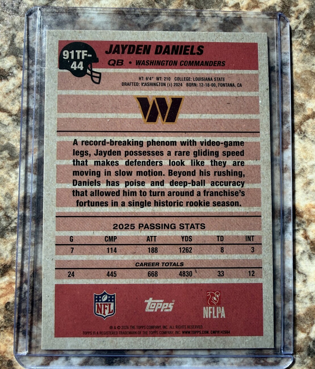 2026 Topps '91 Topps Football Football #91TF-44 Jayden Daniels