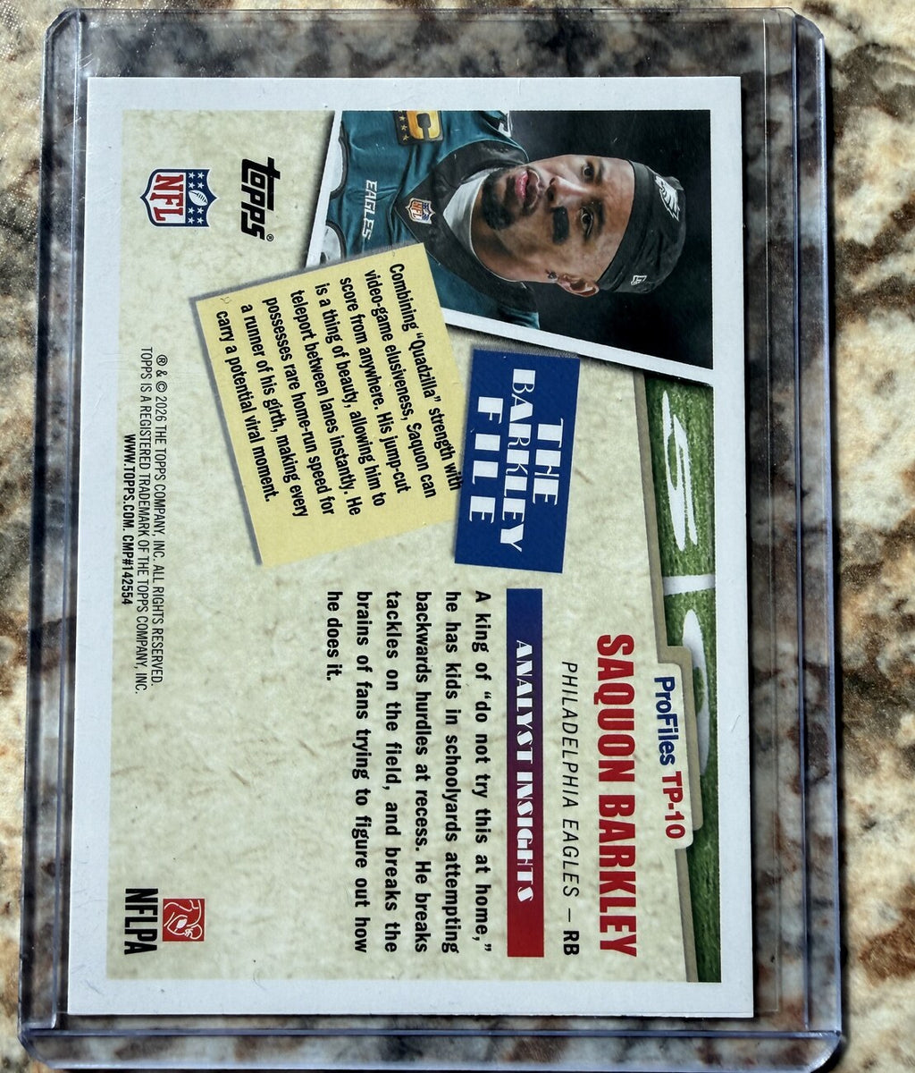 2026 Topps Flagship Football Profiles by Kyle Brandt #TP-10 Saquon Barkley