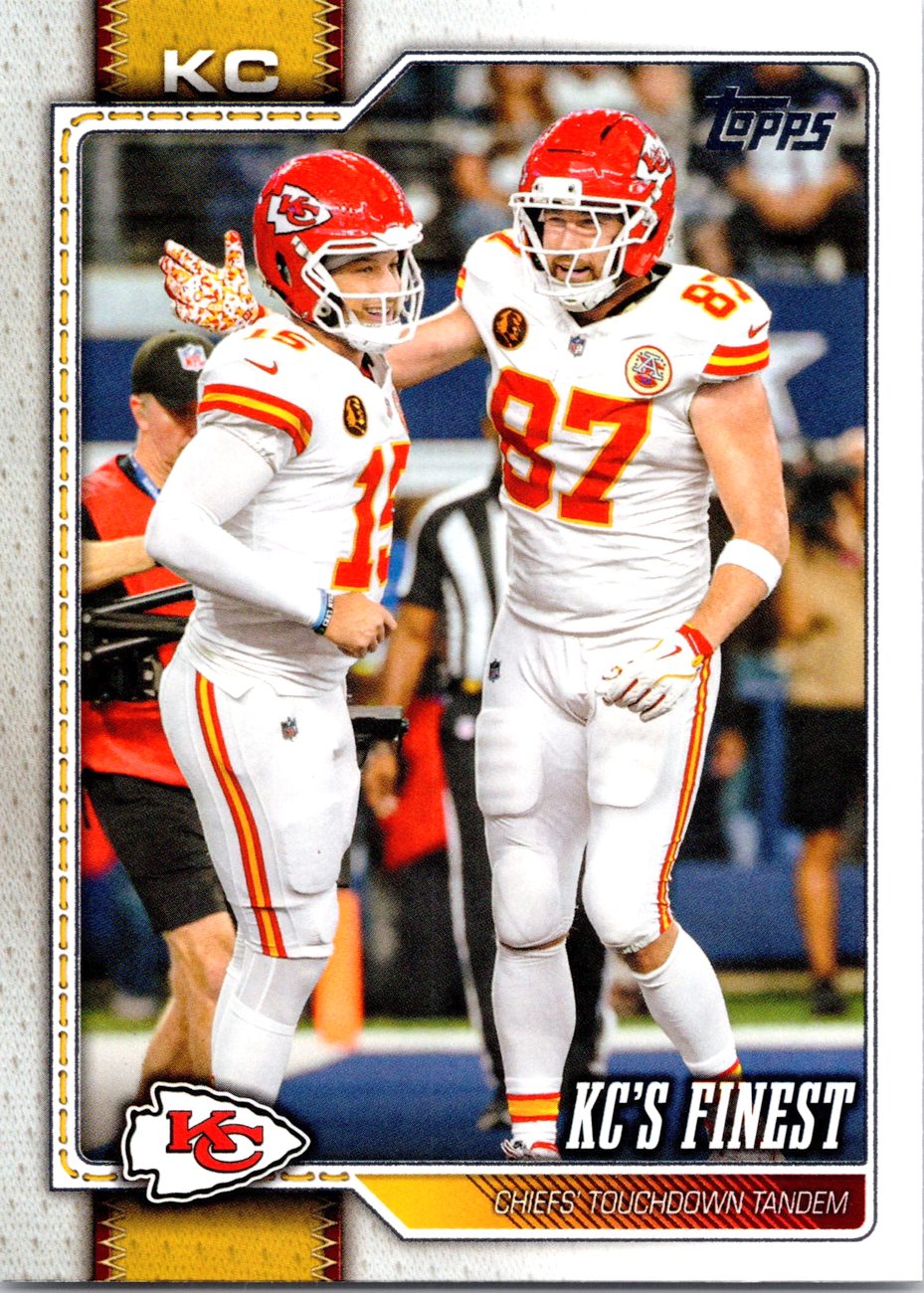2026 Topps Flagship Football #291 KC's Finest (Mahomes/Kelce)