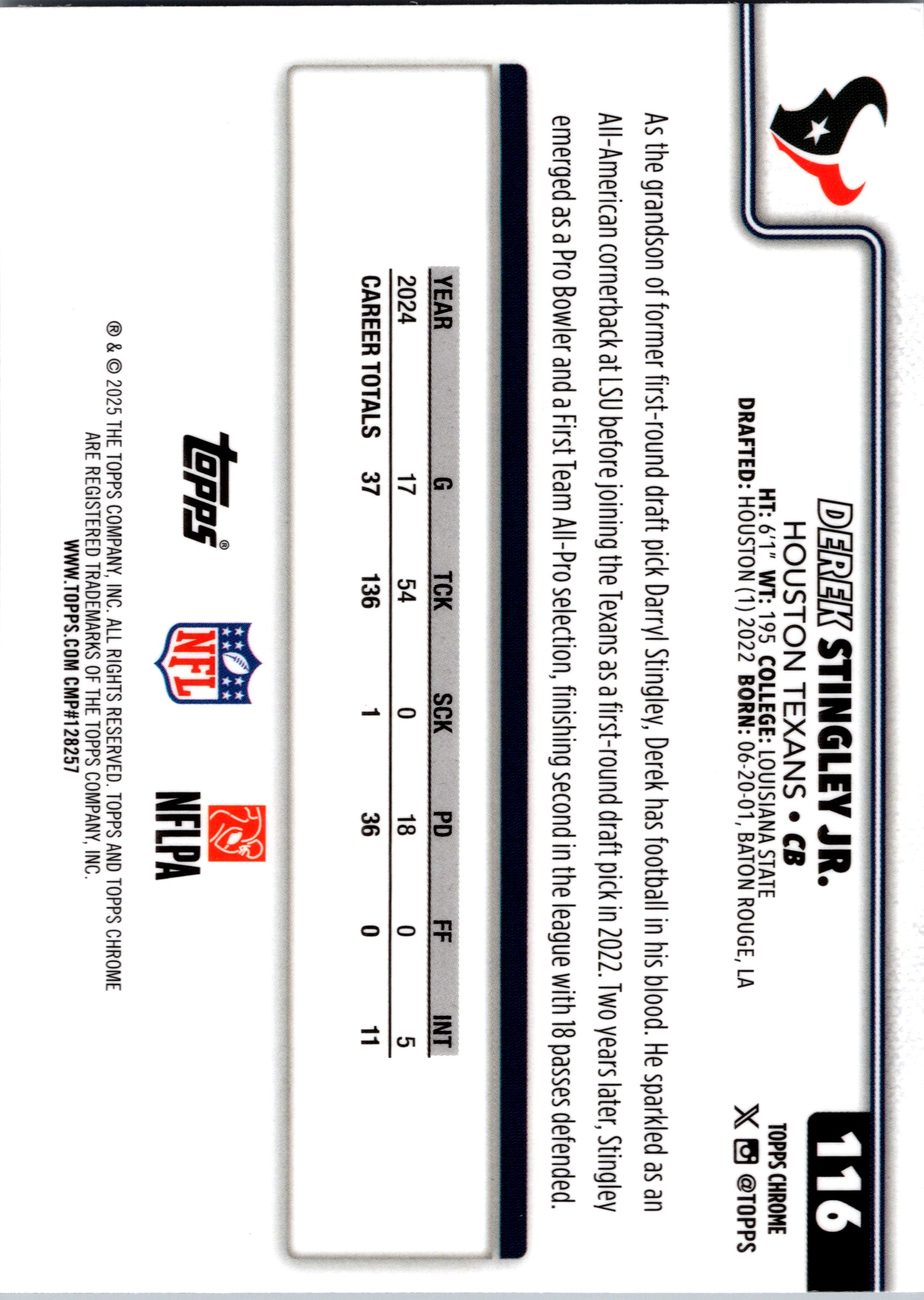 Derek Stingley Jr. 2025 Topps Chrome #116 Texans CB