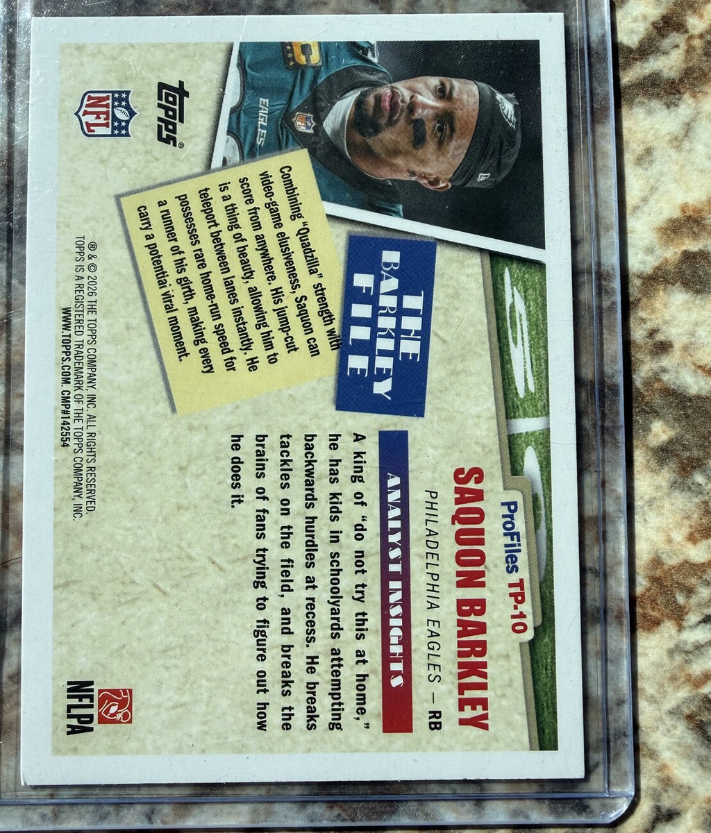 2026 Topps Flagship Football Profiles by Kyle Brandt #TP-10 Saquon Barkley
