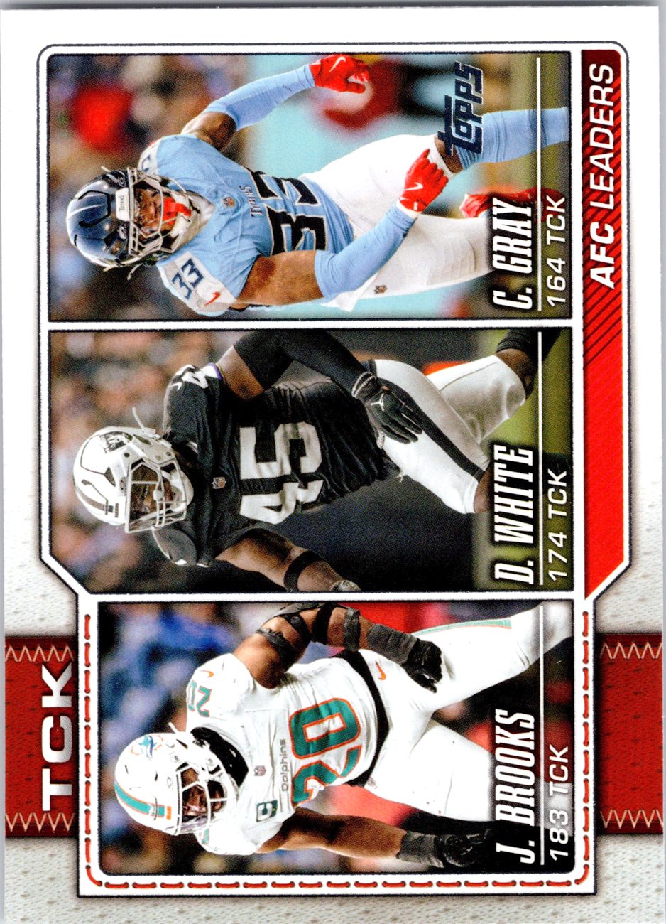 2026 Topps Flagship Football #290 AFC Tackle Leaders