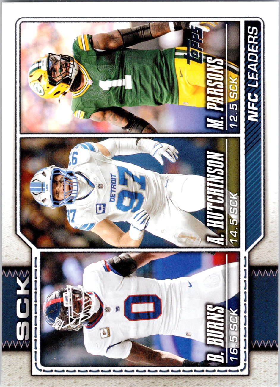 2026 Topps Flagship Football #287 2025 NFC Sacks Leaders
