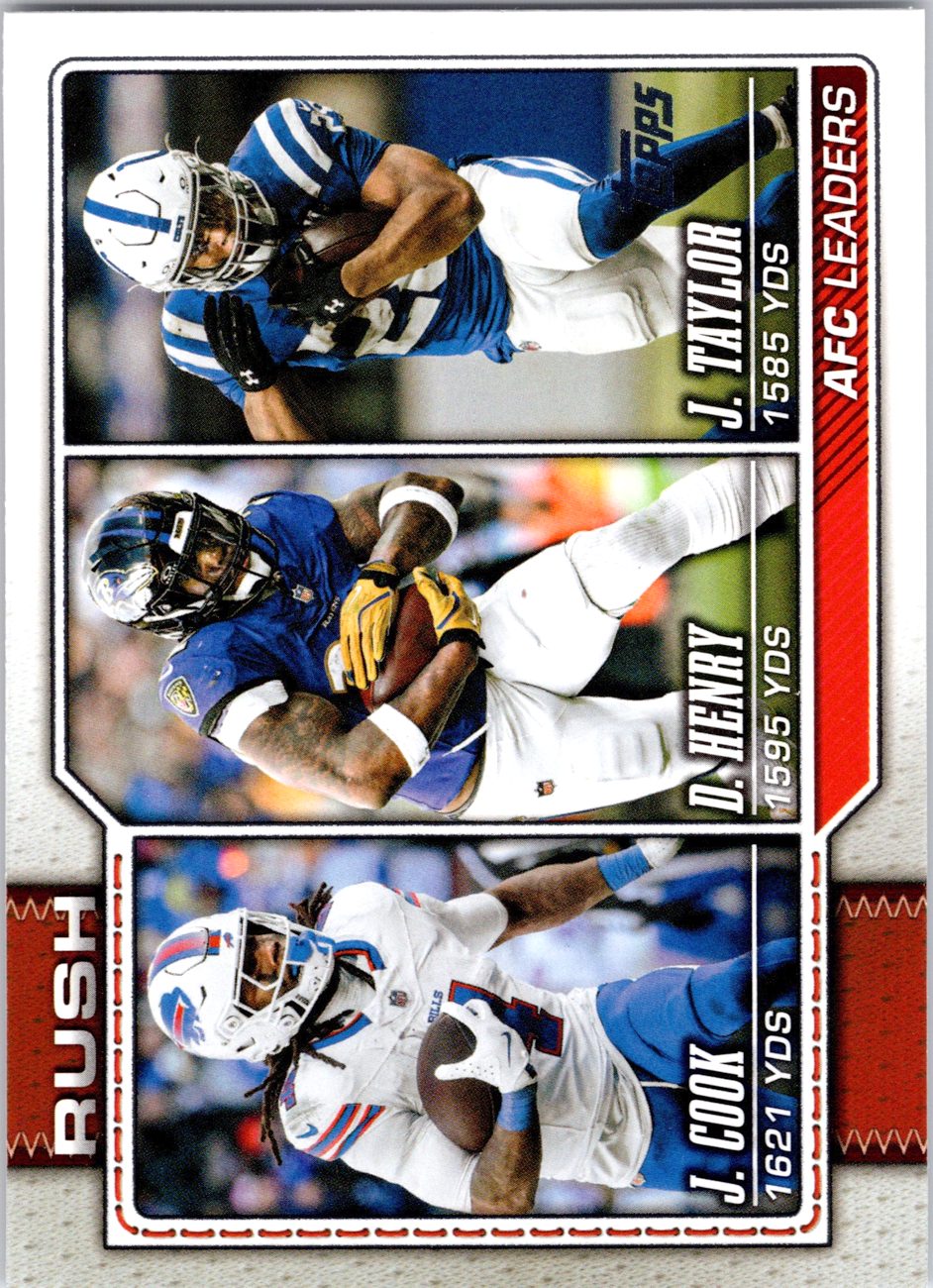 2026 Topps Flagship Football #286 AFC Rush Leaders