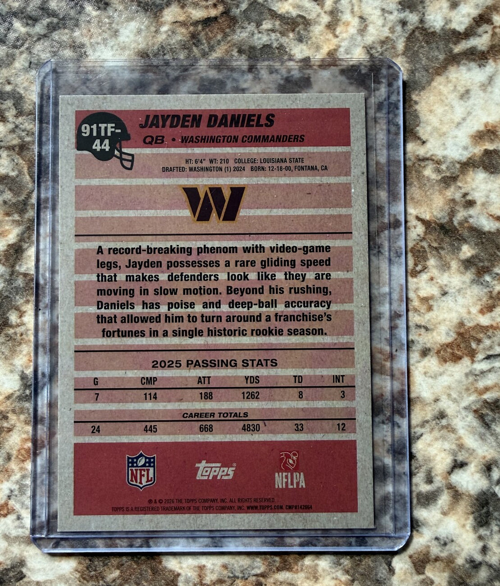 2026 Topps '91 Topps Football Football #91TF-44 Jayden Daniels