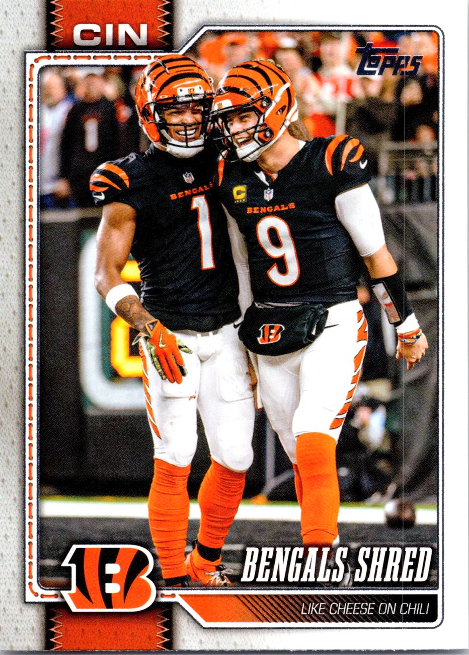 2026 Topps Flagship Football #293 Bengals Shred (Chase/Burrow)