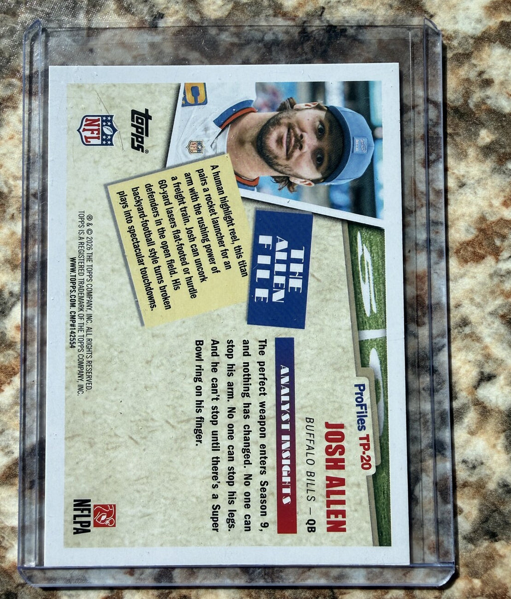2026 Topps Profiles by Kyle Brandt Football #TP-20 Josh Allen